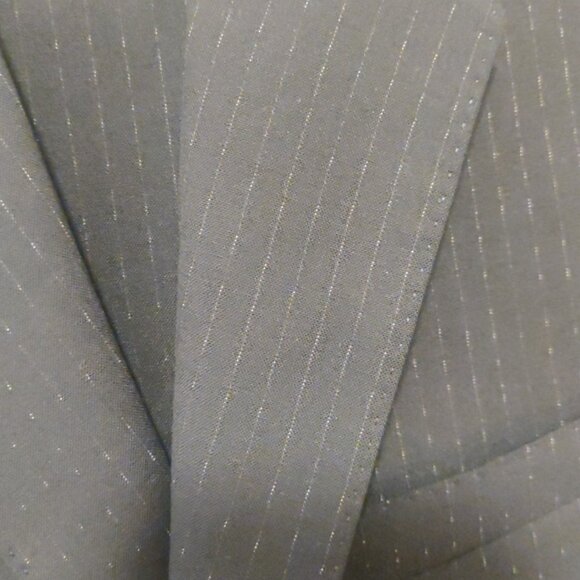 Theory 36S 28w black stripe suit wool spandex stretch slim modern xylo shelton - Picture 2 of 10